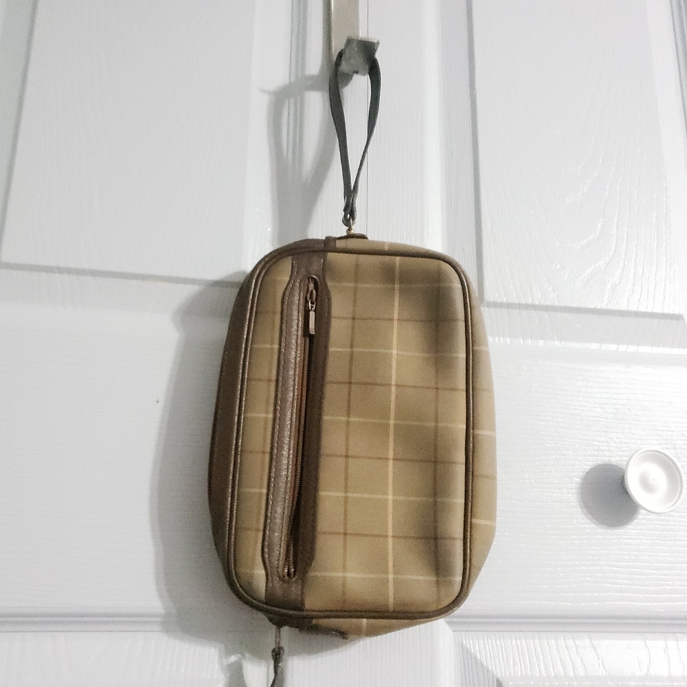 BURBERRY VINTAGE AUTH. BROWN POUCH WALLET - Picture 11 of 16